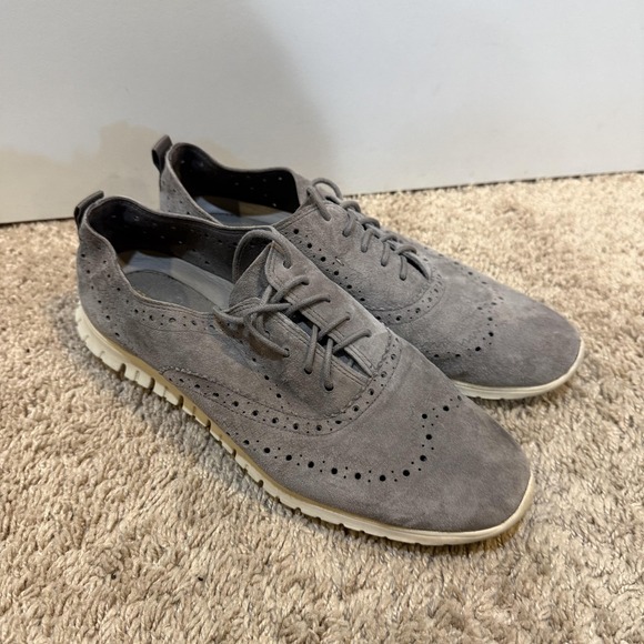 Cole Haan ZeroGrand Wingtip Oxford Shoes Mens Size 8.5 Dark Gray Suede Casual main image 8
